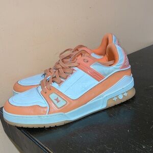 Louis Vuitton men’s Sneakers - orange and white